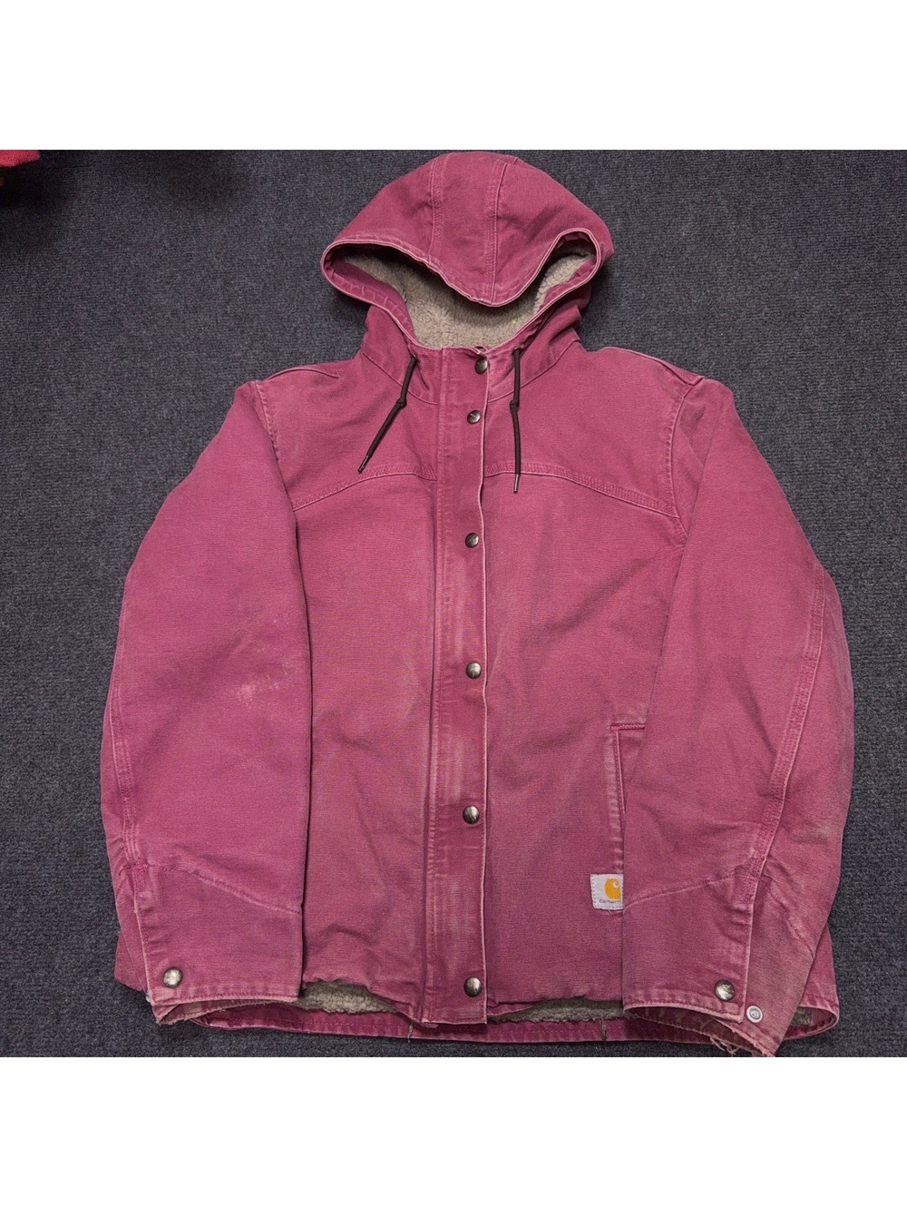 Carhartt Women's Utility Jacket Medium Pink Sherpa Lined